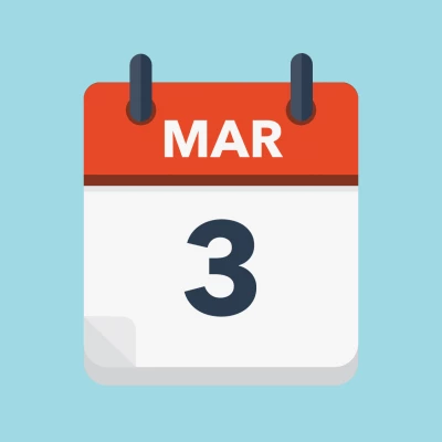 Calendar icon showing 3rd March