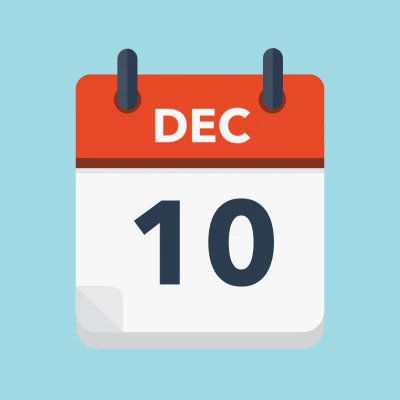 Calendar icon showing 10th December